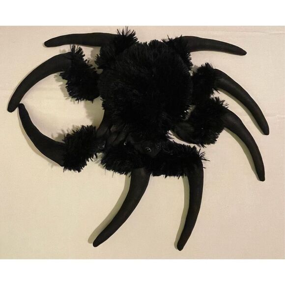 Folkmanis Black Plush Spider puppet Black Hand Glove Puppet Movie Prop Eight Leg - Picture 1 of 13